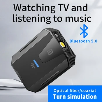 AYINO 192kHz Digital la Analogic Convertor Audio cu Bluetooth 5.0 Receptor Digital Coaxial Toslink la Analogic Stereo L/R RCA 210