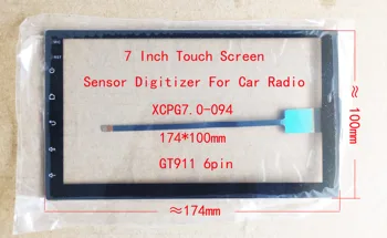 7 inch Capaivitve Senzorii de Atingere Digitizoare Pentru Hyundai, KIA, Toyota, Honda Radio Auto Univesal GT911 6pini 174*100 XCPG7.0-094