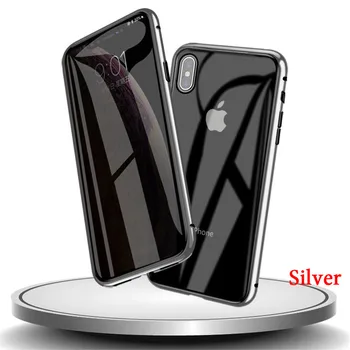 Privacy Glass Magnetic de Caz pentru iPhone 11 XR XS, 360 Anti-spy Caz, Magnetice Caz de Protecție pentru iPhone 11 Pro 6S 7 8
