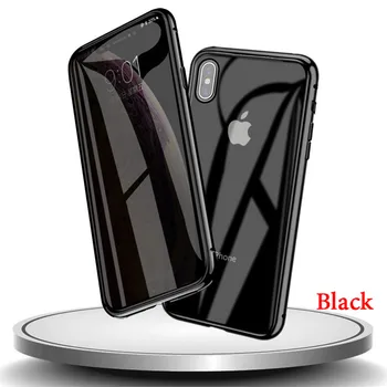 Privacy Glass Magnetic de Caz pentru iPhone 11 XR XS, 360 Anti-spy Caz, Magnetice Caz de Protecție pentru iPhone 11 Pro 6S 7 8