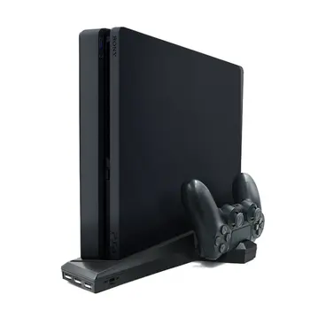 Pentru PS4/PS4 Slim/PS4 Pro Vertical Stand cu Racire Dual Fan Controler Încărcător Stație de Încărcare Pentru SONY Playstation 4 Cooler 20811