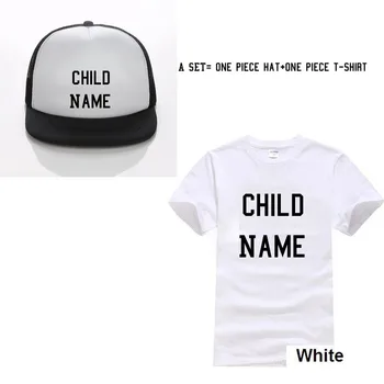 Personal Pac+top shirt Copii T-shirt pentru Copii Copil Nume Personalizat Trucker Hat Tipărite Nume Copii Copilul Fiica, Fiul Șapcă de Baseball 20880