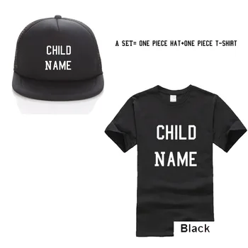 Personal Pac+top shirt Copii T-shirt pentru Copii Copil Nume Personalizat Trucker Hat Tipărite Nume Copii Copilul Fiica, Fiul Șapcă de Baseball
