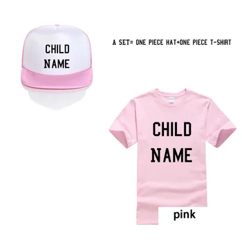 Personal Pac+top shirt Copii T-shirt pentru Copii Copil Nume Personalizat Trucker Hat Tipărite Nume Copii Copilul Fiica, Fiul Șapcă de Baseball