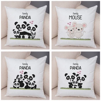 Desene animate drăguț Pisica de Companie Panda Monkey Familie față de Pernă Decor Minunat Animal de Pernă de Canapea Acasă Camera Copiilor față de Pernă