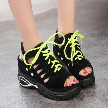 Femei Sandale Gol Papuci de casă Slide-uri de Vară Adidași Pene Platforma Femei Lift Pantofi Ascuns Tocuri inalte Sandalia Mujer y332