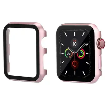 Sticla+caz pentru Apple Watch seria 5 4 3 44mm 40mm iWatch trupa 42mm 38mm Bara+ecran Protector de Acoperire Apple watch Accesorii