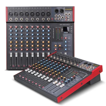 G-MARK MK800 Mixer Profesional Audio Music Studio Consola Etapă Microfon Amestecare DJ Petrecere Biserica 48V Phantom Power