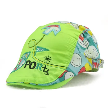 [JAMONT] în aer liber de Vară pentru Copii Hat Visor Fată Băiat Berete Pălărie Respirabil Copii Palarie de Soare de Desene animate tv cu Capac 3-8y Reglabil