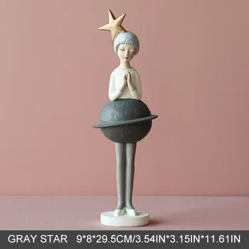 Modern, Simplu, Creativ Luna De Stele Fata De Sculptură Ornamente Acasă Living Intrare Cheie Obiect Mic De Stocare Fata De Ziua De Nastere Cadouri
