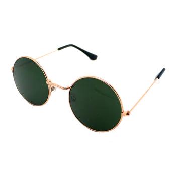 Ochelari de soare Retro, Hippie Rotund Bărbat Femeie UV 400 de culoare verde închis