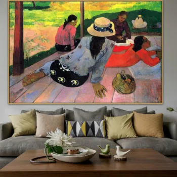 Paul Gauguin Vechi Maestru Renumit Artist Siesta Panza Pictura de Postere și de Imprimare pentru Camera de zi și Acasă Decor de Perete de Arta