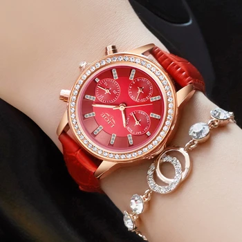 LIGE de Lux de Brand de Moda pentru Femei Casual din Piele Cuarț Ceas Doamnelor Rochie de Diamant Ceasuri Multi-funcție Relogio Feminino 2020