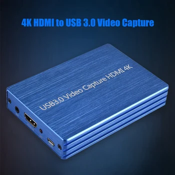 4K HDMI USB 3.0 Card de Captura Video +Tip-C pentru Usb3.0 Converter pentru Pro(Albastru) 21455