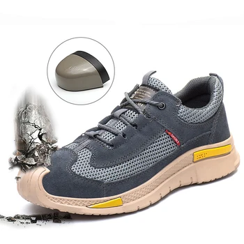 Cizme De Lucru Bărbați Teel Toe Pantofi Cizme De Siguranță Indestructibil Munca Adidasi Pantofi Pentru Bărbați Bocanci Puncție-Dovada Industriale Pantofi 21540