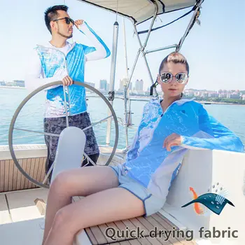 Bărbați femei Hanorac cu mâneci Lungi Haine de Pescuit Anti UV50+ Respirabil cu uscare Rapidă Pescuit Tricouri Profesionale de Pescuit Tricou