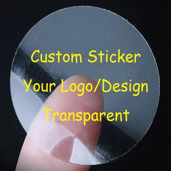 Imprimare Foto autocolante personalizate eticheta Personalizare LOGO limpede transparent adeziv rotund eticheta Tag-uri Cadou