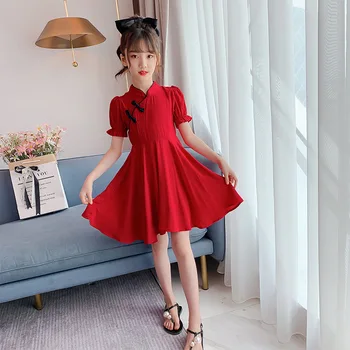 Sweety Fete Rochie Eleganta Baby Girl Haine 4-9 Ani Chineză Stil Tradițional De Anul Nou De Design Rochii De Fată