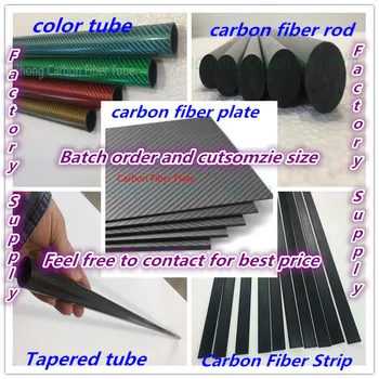 1-10mm 10buc OD X 6mm ID X 500MM 3k fibra de Carbon Rola Înfășurat tub/Țeavă de 2mm grosime (puncte de vânzare Fabrica)