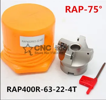 RAP400R 63-22-4T 75 Grad Ridicat Pozitive Față Moara Diametru de Tăiere Pentru APMT1604 insertii