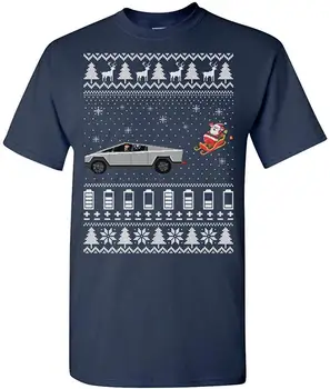 TES-la Amuzant Ugly Crăciun-Cybertruck este Perturbarea Vacanță T-Shirt