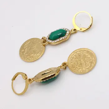 ZKD islamul Arab de Monede de Aur de Culoare Turcia Monede Cercei musulman bijuterii 2268