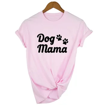 Câinele Mama Scrisoare Paws Print Grafic Tricouri Femei Câine Mama Viața femeii T-shirt Kawaii Vara cu Maneci Scurte Topuri de sex Feminin Iubitor de Câine