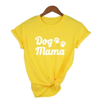 Câinele Mama Scrisoare Paws Print Grafic Tricouri Femei Câine Mama Viața femeii T-shirt Kawaii Vara cu Maneci Scurte Topuri de sex Feminin Iubitor de Câine
