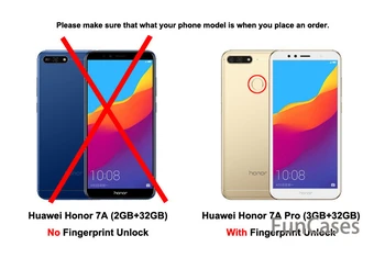 Pentru Onoare 7a Pro Lux Mat Greu 360 de Protecție Caz Pentru Huawei Honor 7, un Pro Detașabil 3 in 1 Y6 2018 Capacul din Spate Prim