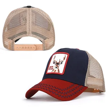 2020 cerb animale broderie de bumbac Casquette Șapcă de Baseball ochiurilor de Plasă Respirabil Reglabil Snapback Pălării pentru bărbați și femei 202