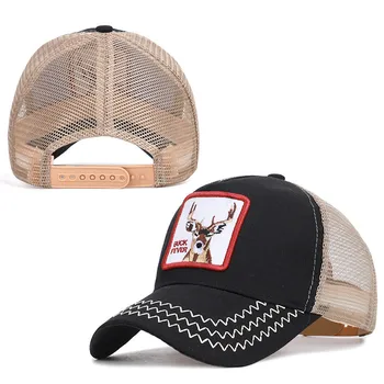 2020 cerb animale broderie de bumbac Casquette Șapcă de Baseball ochiurilor de Plasă Respirabil Reglabil Snapback Pălării pentru bărbați și femei 202