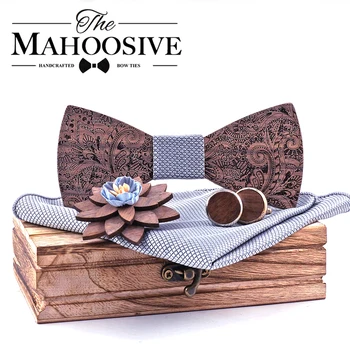 Formal Clasic Gri, Cravată pentru Bărbați nunta de lemn papion Set Cadou Batista Butoni Set pentru Barbati Designer de Moda Cravate de Mătase