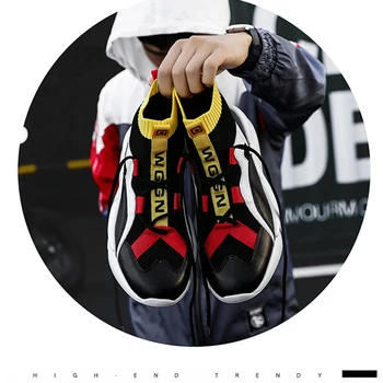TaoBo Primăvară Pantofi pentru Bărbați Pantofi Toamna de Moda 2020 Nou High-top Șosete Sport Casual High-top Bord Pantofi de Moda Britanic Pantofi 23263