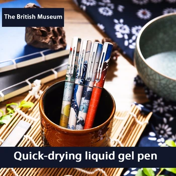 4BUC Set British Museum Directe Lichid iute Uscat Neutru Pen Kawaii Înaltă Calitate Pix cu Gel Kawaii Pixuri Pentru Rechizite