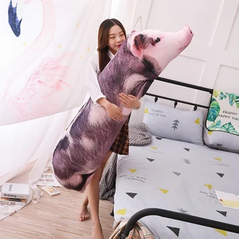 50-120cm Simulate de Dormit Porc Pernă de Pluș Animale de Pluș, Perne Canapea Decor Prieten Cadou