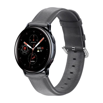 20mm 22mm Piele Watchband pentru Samsung Galaxy Watch 42mm Huawei Active2 40mm 44mm Bandă de Piele de Oțel Incuietoare Curea Curea