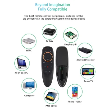 L8star G10S Gyro Air Mouse cu Microfon 2.4 G Wireless de control de la distanță IR de Învățare la Distanță Vocea TV pentru proiector Android TV BOX