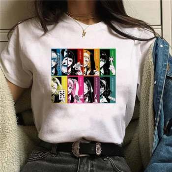 Moda japoneză Anime Harajuku Runa Kakegurui T shirt alt tumblr Mâneci Scurte kawaii Tee top Femei Tricou Femei ropa mujer