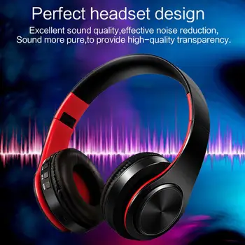 Pliabil Peste-Ureche HiFi Stereo Bluetooth 5.0 Muzică fără Fir Căști Portabile, Căști de 3,5 mm Confortabil De purtat 23830
