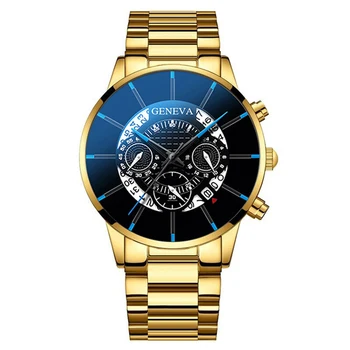 Tendința de Sticlă Albastră Mens Ceasuri Marca Ultra Subțire Bărbați Cuarț Sport Încheietura Ceas de Lux Calendar rezistent la apa Aliaj Uita-te la Om orologio