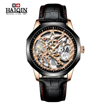 HAIQIN ceas de Aur pentru bărbați cuarț Mens ceasuri de lux bărbați impermeabil ceas, ceas de mână pentru bărbați Tourbillon Reloj hombres