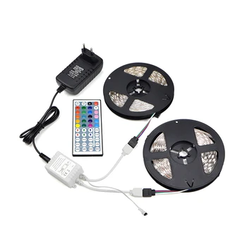 RGB 12V DC Benzi cu LED-uri 5050 Lumina 2835 SMD 5M 10M banda Led-uri de diode panglică Flexibil 44 cheile Controller 3A set Adaptor nu rezistent la apa