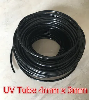 5 metri Negru UV Cerneală de Imprimantă Tub de 4mm x 3mm Cerneala UV Țeavă Furtun pentru imprimanta