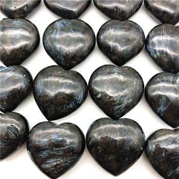 Frumos 1 BUC Naturale Astrophyllite Forma de Inima cu Cristale de Cuarț Piatră Șlefuită de Vindecare Naturale, Cristale de Cuarț