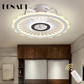 20 Inch led-uri moderne ventilator de tavan lumina cu telecomanda acoperiș iluminat dormitor ventilator restaurant interior ac100-220v motor fanii lumina