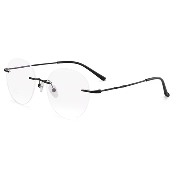 Rotund fără ramă Unisex Bărbați și Femei Cerc Ochelari Fara rama Usoare Clar Lentile Optice Cadru