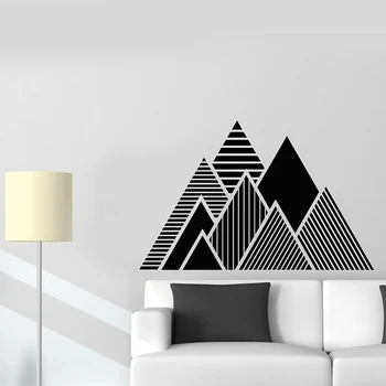 Piramida Perete Decal Triunghiuri Model Geometric De Linii De Vinil Autocolante Fereastră Dormitor, Camera De Zi Acasă Decorare Artă Murală M260