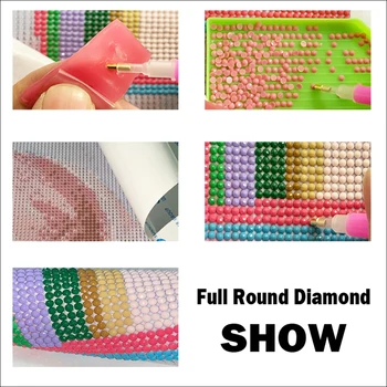 5d DIY Diamant Pictura Verde-Plante-Femeie Plină Piața Diamant rotund Broderie Stras Imagine Diamant Tablou Mozaic