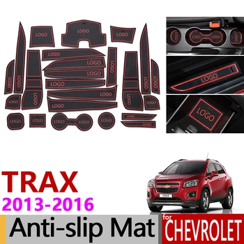 Anti-Alunecare de Cauciuc Poarta Slot Cupa Mat pentru Chevrolet Trax Tracker Holden 2013 2016 Accesorii Autocolant MY13 MY14 MY15 MY16