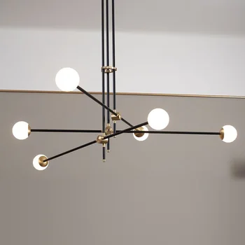 Modernă cu LED-uri plafon Candelabru de iluminat Linie Simplă Personalitate Creatoare Moleculară pentru Camera de zi Dormitor Restaurant Lumini